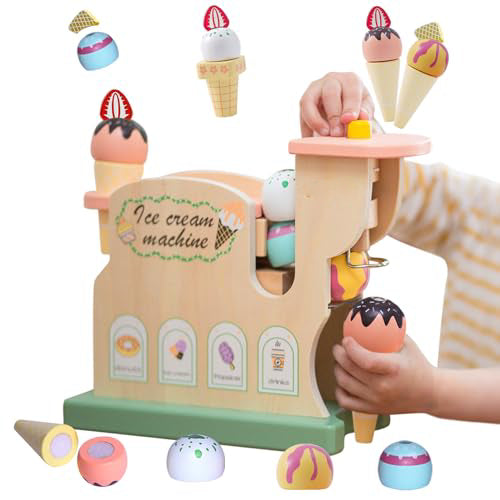 Eismaschine Holzspielzeug, Kinderküche & Kaufladenzubehör, Eisdiele Kl –