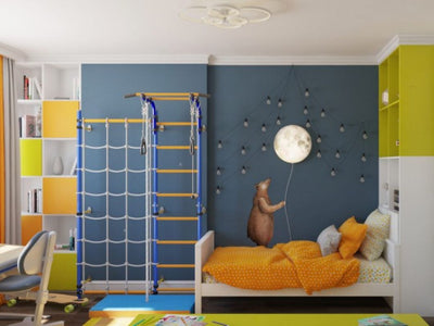 Sports area in the children's room. Ideas