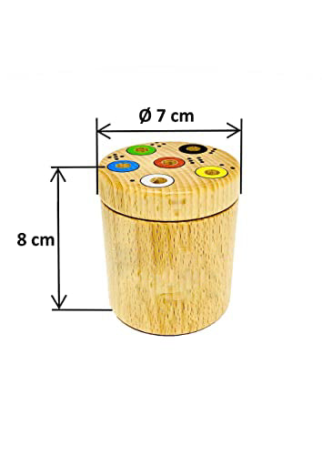 1 toupie en bois| amusant pour toute la famille et pour les enfants qui apprennent les chiffres et les couleurs | jeu éducatif | jeu de dés | jeux de voyage en déplacement