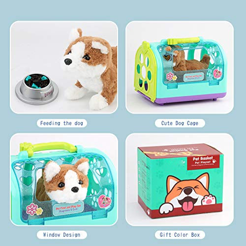 15 Piece Vet Play Set Vet Case Role Play With Toy Doctor Case Doctor Accessories With Electronic Dog And Transport Cage