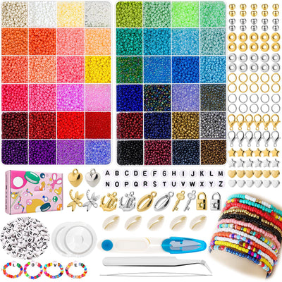 16000 pieces of beads for bracelets,DIY beads for threading with letter beads for gift idea bracelets, beads for threading set for children