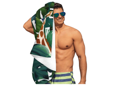 Serviette de plage en microfibre avec sac