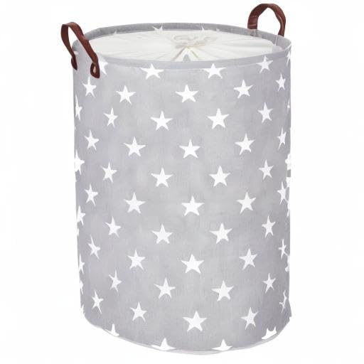 Foldable Round Storage Laundry Baskets, Cotton