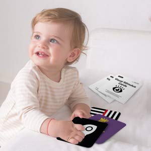 Carte Flashcard pour bébé à fort contraste, carte d'activité d'apprentissage de stimulation visuelle colorée pour les bébés