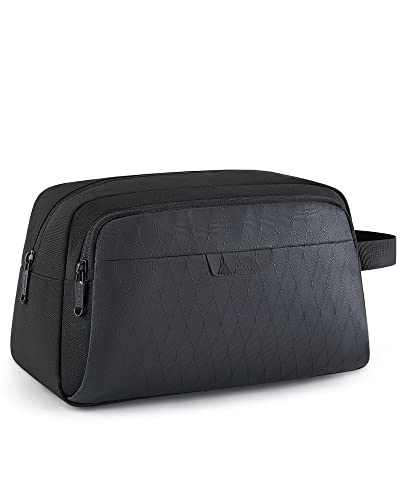 Toiletry Bag, Travel Bag, Large Capacity Dopp Kit, Waterproof Shower Bag for Travel Essentials, Shaving Bag for Travel, Sports, Black