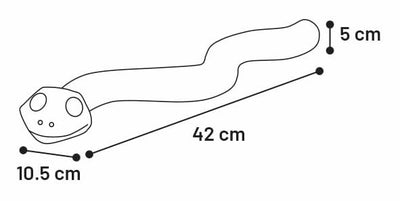 Sneaky Snake - Jouet Snack pour Chiens, en TPR avec Couineur-Remplissable pour un jeu Interactif