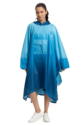 Rain cape Raincoat Rain jacket Waterproof Hiking Cycling Outdoor 3in1 Multipurpose