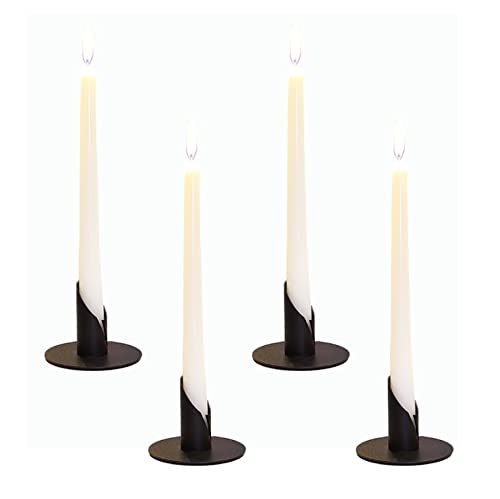 Candle holder 4 pieces, Candlelight Dinner candle holder, Ideal for stick candles for living room and bedroom decoration