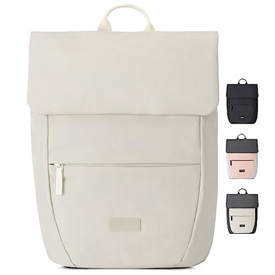 Backpack Small Beige - Ronja - Modern day backpack with laptop compartment for university business city - 10L - Sustainable - Water repellent