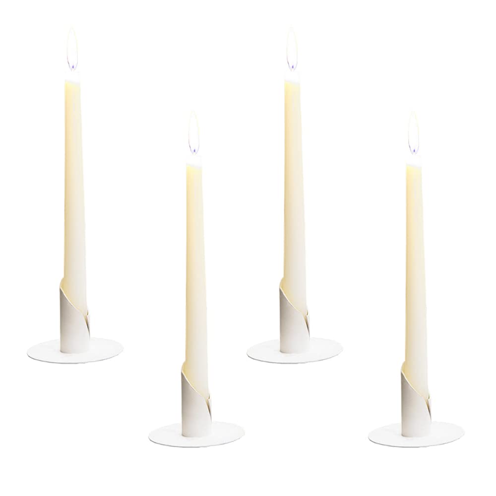 Candle holder 4 pieces, Candlelight Dinner candle holder, Ideal for stick candles for living room and bedroom decoration