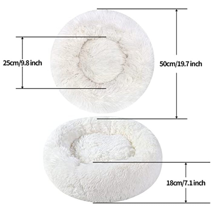 Cat Pillow Dog Bed Pet Bed Fluffy for Small, Medium Dogs, Cats and Other Pets (50cm)