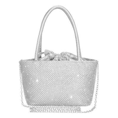 Clutch Abendtasche Glitzer Umhängetasche kleine Strass Handtasche Umhängetasche Kette Tasche Hochzeit Party Disco