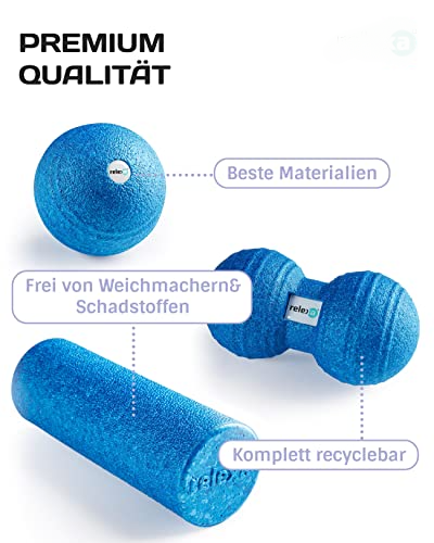 Fascia Starter Set 5-piece, fascia rollers/fascia balls for tension & adhesions