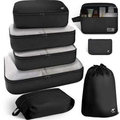 Koffer-Organizer, 8-in-1-Set Gepäck-Organizer