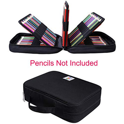 Pencil Case with 220 compartments, Portable Crayon Organizer, Waterproof Pencil Holder Case for Students, Children, Adults, Artists