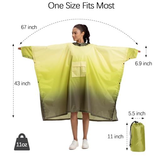 Rain cape Raincoat Rain jacket Waterproof Hiking Cycling Outdoor 3in1 Multipurpose