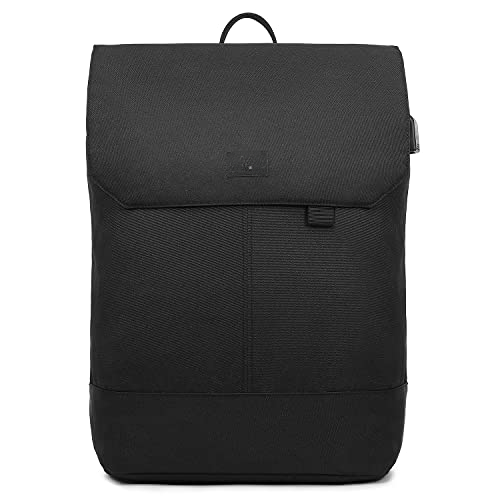 Backpack Elegant Daypack Waterproof Daypack with Laptop Compartment 15.6 Inch & Anti Theft Bag for Trips, Uni, School & Office Black