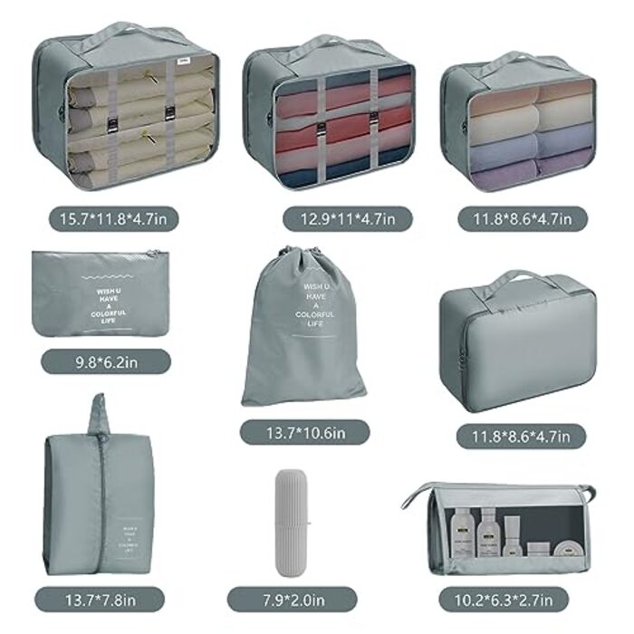 Koffer Organizer Set 9 Stück Packing Cubes Set Koffer Organizer Set Packing Cubes