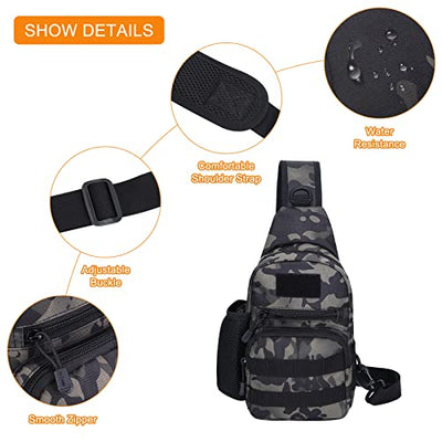 Tactical Chest Bag Military Shoulder Bag Tactical Chest Sling Pack Crossbody Bag