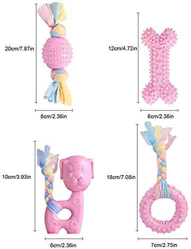 Jouet pour chien, jouet à mâcher pour chiens, jouet à mâcher agressif pour chiots/petits et moyens chiens avec balle et cordes en coton.