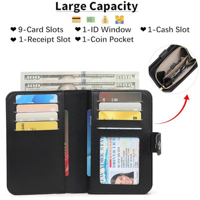 Wallet Zipper with Coin Pocket & RFID Protection