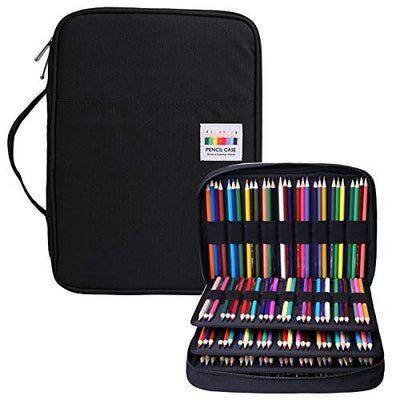 Pencil Case with 220 compartments, Portable Crayon Organizer, Waterproof Pencil Holder Case for Students, Children, Adults, Artists