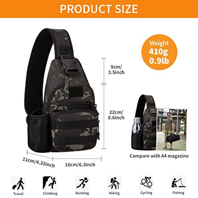 Tactical Chest Bag Military Shoulder Bag Tactical Chest Sling Pack Crossbody Bag