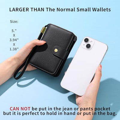 Wallet Zipper with Coin Pocket & RFID Protection