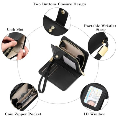 Wallet Zipper with Coin Pocket & RFID Protection