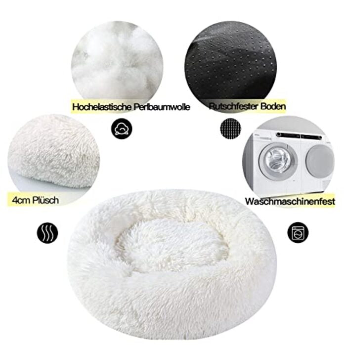 Cat Pillow Dog Bed Pet Bed Fluffy for Small, Medium Dogs, Cats and Other Pets (50cm)