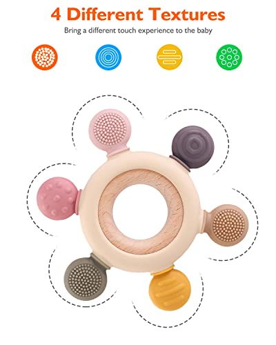 Teether for babies, baby teething toy made of silicone, rudder gripper teething toy, BPA-free teething nursing accessories