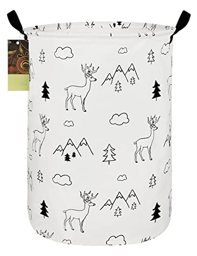 Laundry Hamper,Large Canvas Fabric Lightweight Storage Basket Toy Organizer Dirty Clothes Collapsible Waterproof