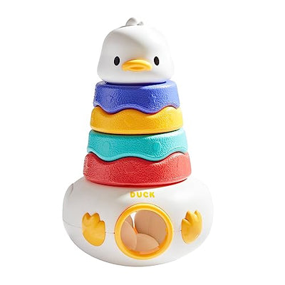 Baby stacking toy with rings, 3in1 matching Easter eggs, stacking tower for stacking play