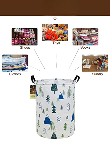 Laundry Hamper,Large Canvas Fabric Lightweight Storage Basket Toy Organizer Dirty Clothes Collapsible Waterproof