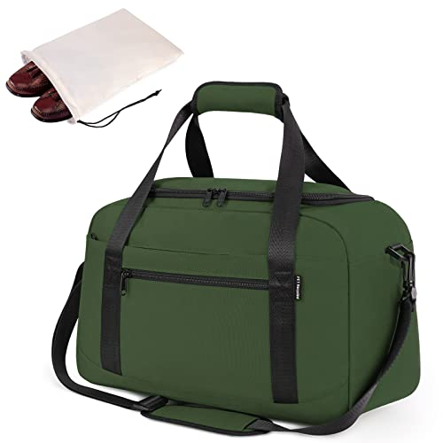 Hand Luggage 40 x 20 x 25 cm for Ryanair Travel Bag for Aeroplane Under Seat Hand Luggage Suitcase PET Recycled Environmentally Friendly Travel Bag Weekender Bag, Green