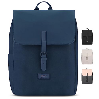 Backpack Small Blue - Ida - Small backpack for leisure, university or city - With laptop compartment (up to 13 inches) - Elegant & Sustainable - Water repellent