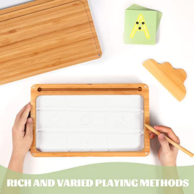 Training letters and drawing toy wooden sand table Learning toy for early motor development in children