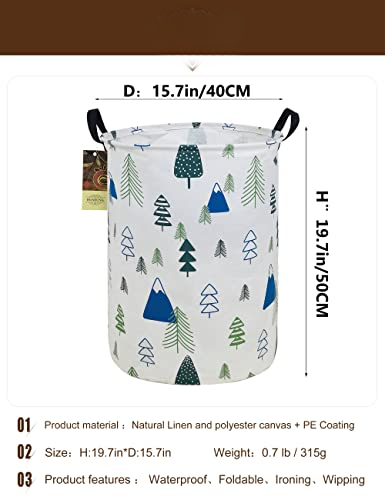 Laundry Hamper,Large Canvas Fabric Lightweight Storage Basket Toy Organizer Dirty Clothes Collapsible Waterproof