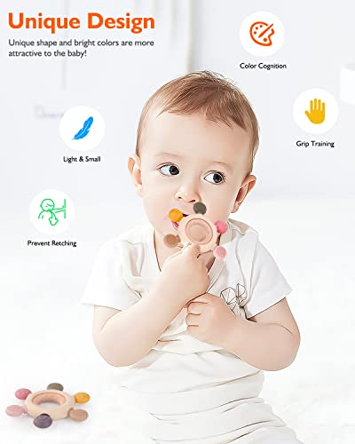 Teether for babies, baby teething toy made of silicone, rudder gripper teething toy, BPA-free teething nursing accessories