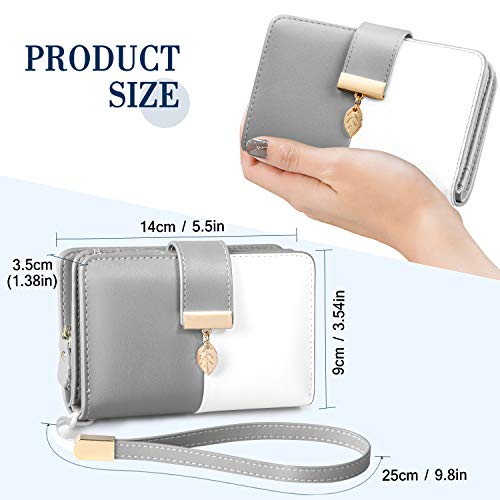 Leather wallet purse wallet many compartments wallet with RFID protection 18 card slots wallets with zipper chain and lanyard