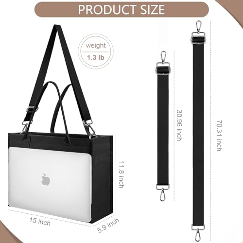 Canvas Tote Bag, Large Handbag Shopper Bag Travel Tote Work Bag with Shoulder Strap and Zipper