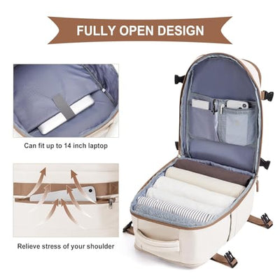 Sac à dos pour avion Bagage à main Sac à dos Cabine Sac à dos étanche pour ordinateur portable Sac à dos de voyage