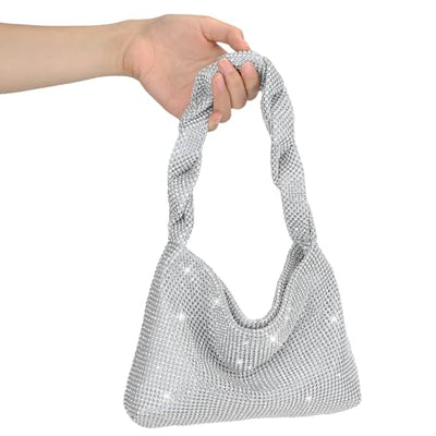 Clutch Abendtasche Glitzer Umhängetasche kleine Strass Handtasche Umhängetasche Kette Tasche Hochzeit Party Disco