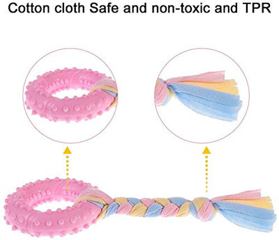 Jouet pour chien, jouet à mâcher pour chiens, jouet à mâcher agressif pour chiots/petits et moyens chiens avec balle et cordes en coton.