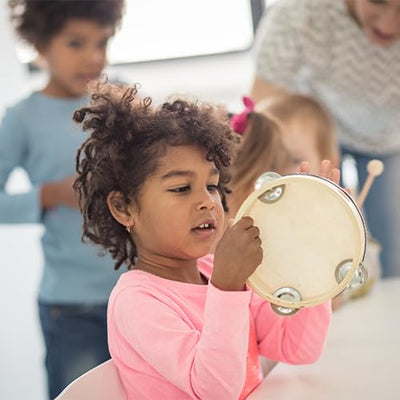 Internationales hölzernes Musikset für Kleinkinder und Kinder, umweltfreundliches Musikset mit Aufbewahrungstasche aus Baumwolle