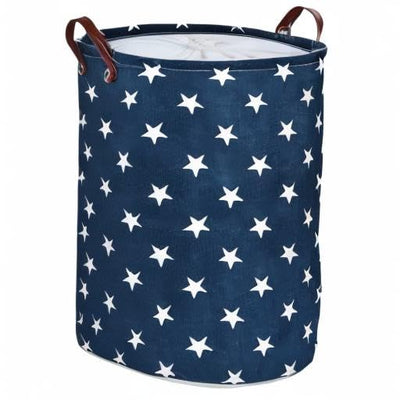 Paniers à Linge de Rangement Ronds Pliables, Coton