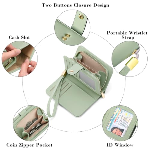 Fermeture Éclair Portefeuille avec Poche à Monnaie et Protection RFID