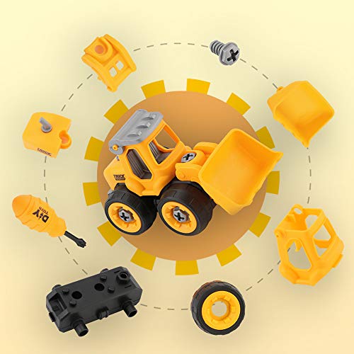 Assembly toy car truck excavator toy with screwdriver  construction vehicles vehicles