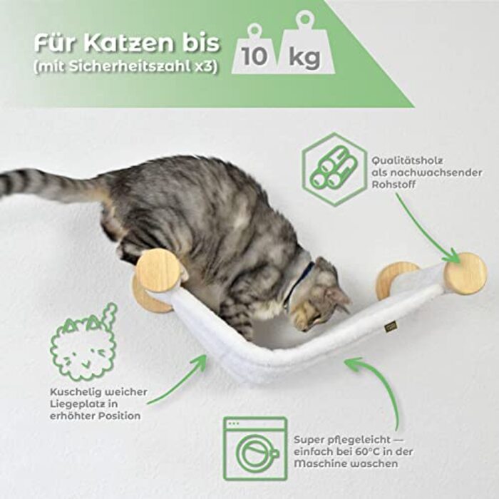 Cat hammock for wall mounting, ECO cat bed