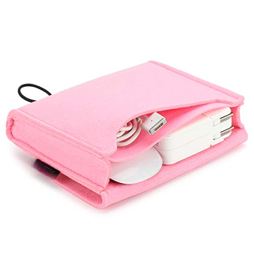 Felt Storage Pouch Bag Case Case for accessories (mouse, cell phone, cable, SSD, HDD case, power bank and more)